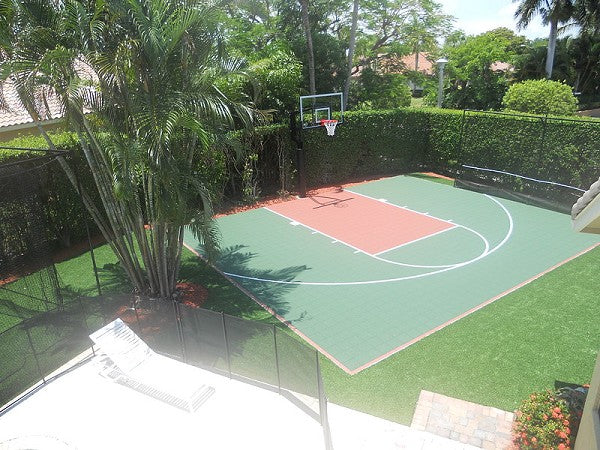 Jaypro Church Yard 54 in. Aluminum Fan Backboard Basketball System - Flex Goal