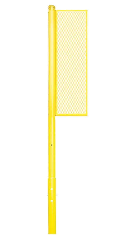 Jaypro Collegiate 15 ft. Baseball/Softball Foul Poles - Semi-Permanent Yellow