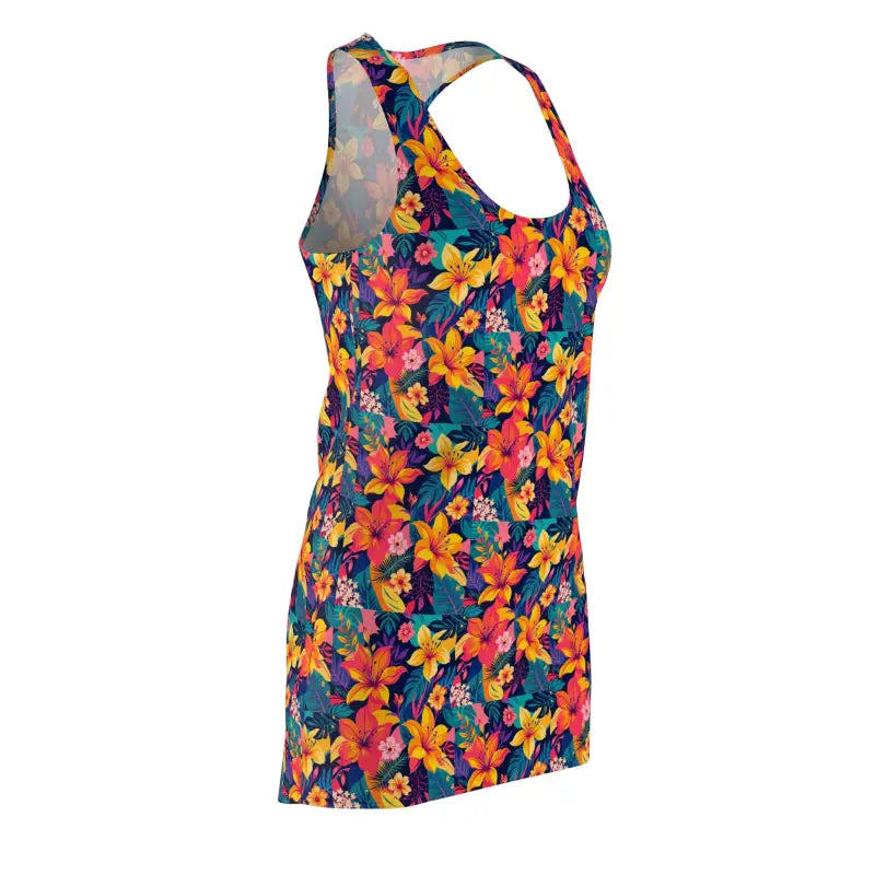 Ocean State Styles Tropical Floral Racerback Dress Women