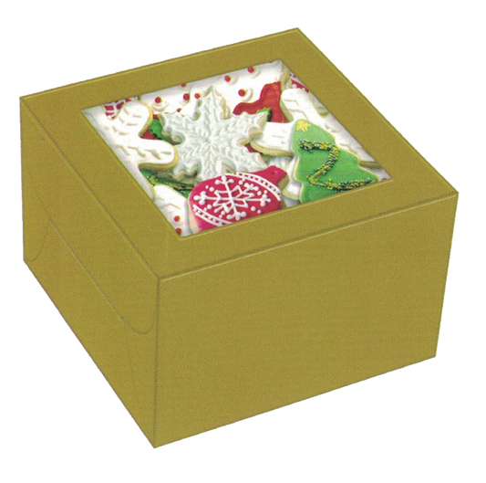 Square Cookie Box Gold