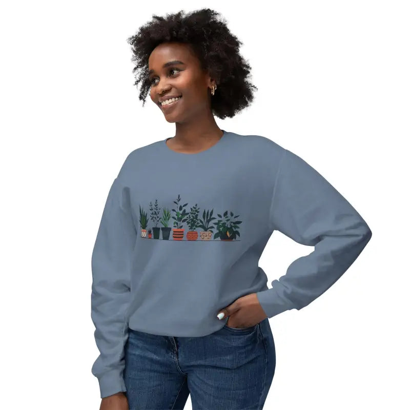 Ocean State Styles Unisex Sweatshirt Potted Plant Design