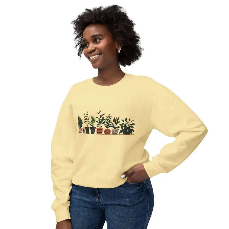Ocean State Styles Unisex Sweatshirt Potted Plant Design
