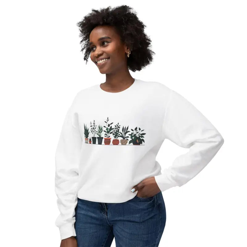 Ocean State Styles Unisex Sweatshirt Potted Plant Design
