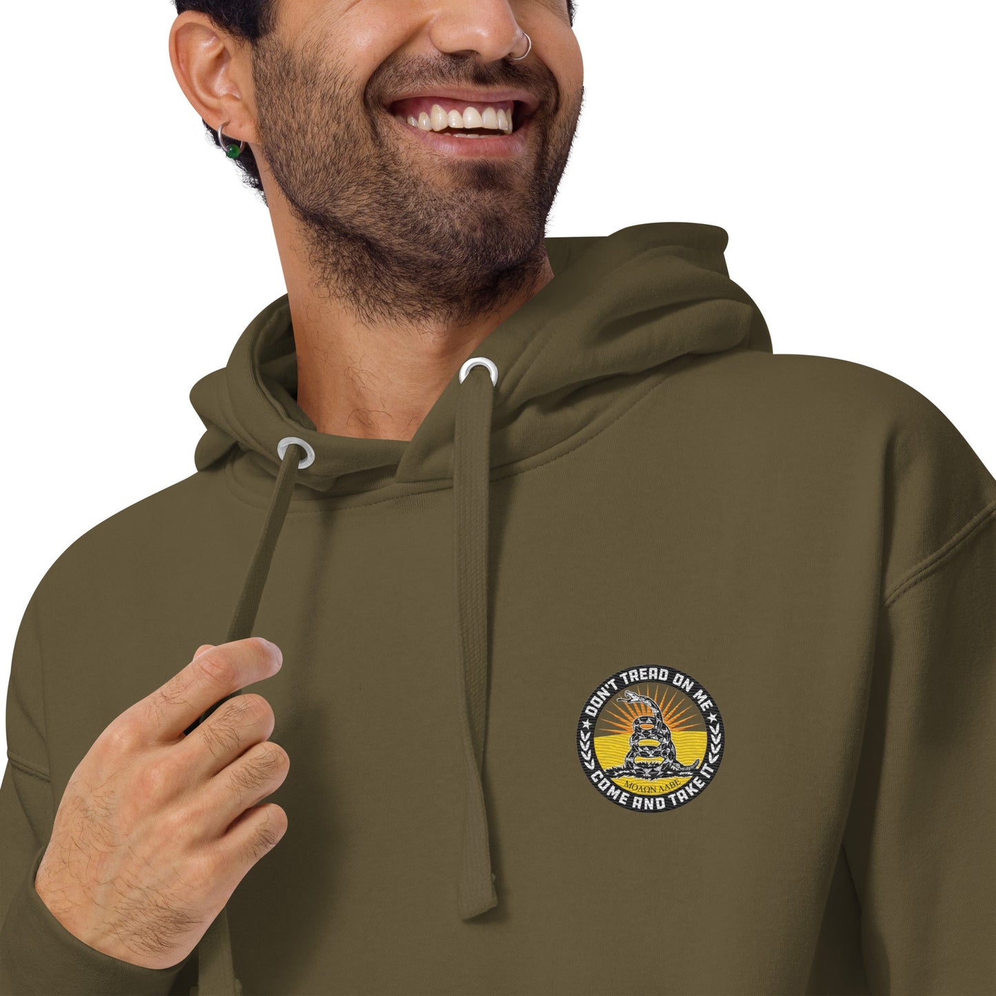 Don't Tread On Me Embroidered Unisex Hoodie