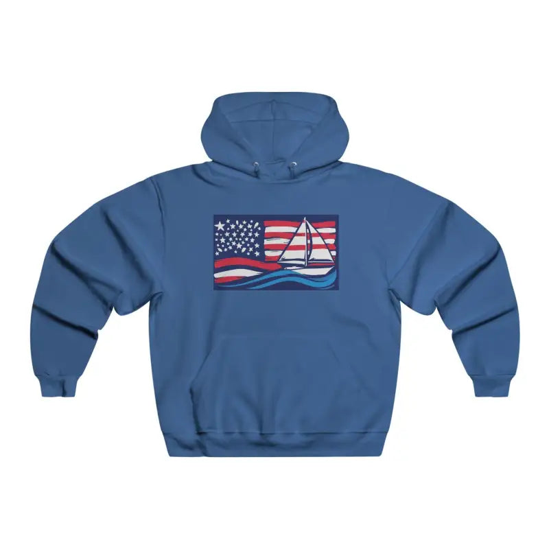 Ocean State Styles Hooded Sweatshirt Sailboat Flag Print