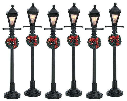 Village Gas Lantern Street Lamp - Set of 6