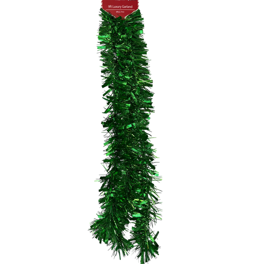 9 Foot Luxury Garland - Green