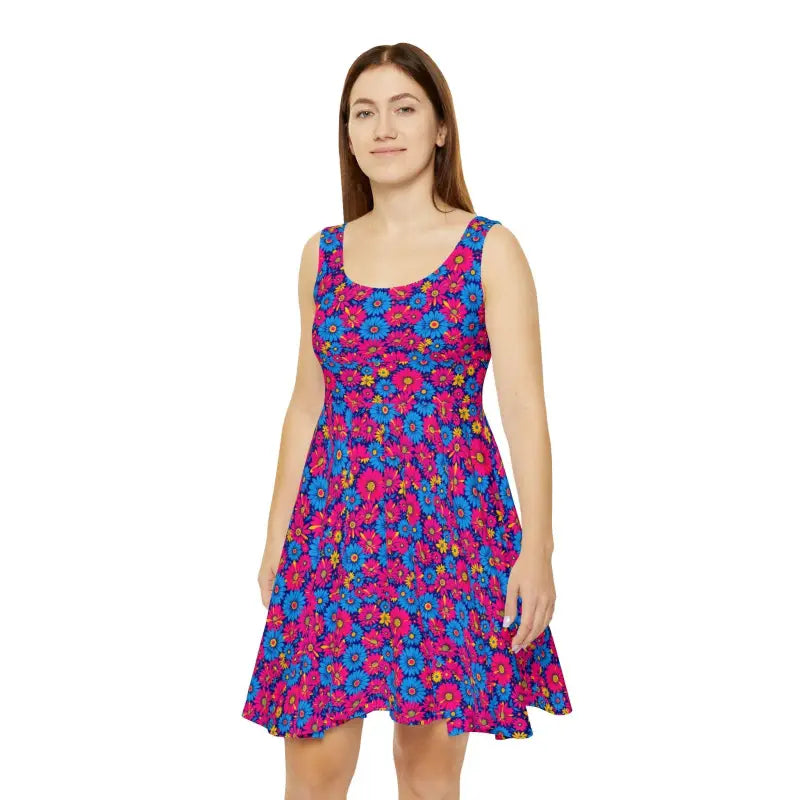 Ocean State Styles Dress Floral Sleeveless Skater Dress