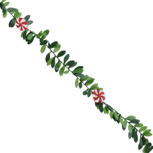Whimsical Holly Garland - Mushroom Accents