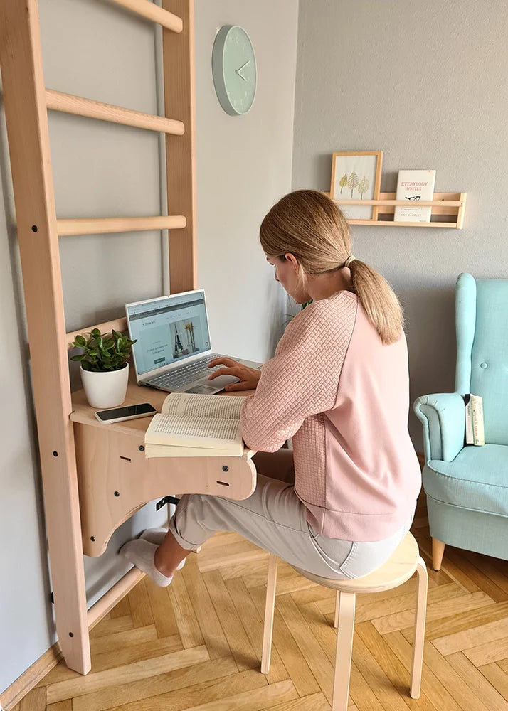 BenchK 112 Childrens Home Gymnastics Ladder with Removable Desk