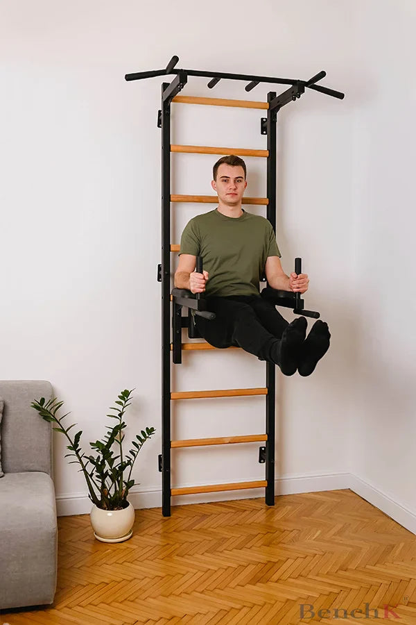 BenchK 722 Gymnastic Wall Bars with Pull-Up Bar and Dip Station