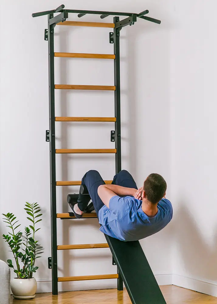 BenchK 723 Gymnastic Ladder with Workout Bench for Home Gym or Fitness Room