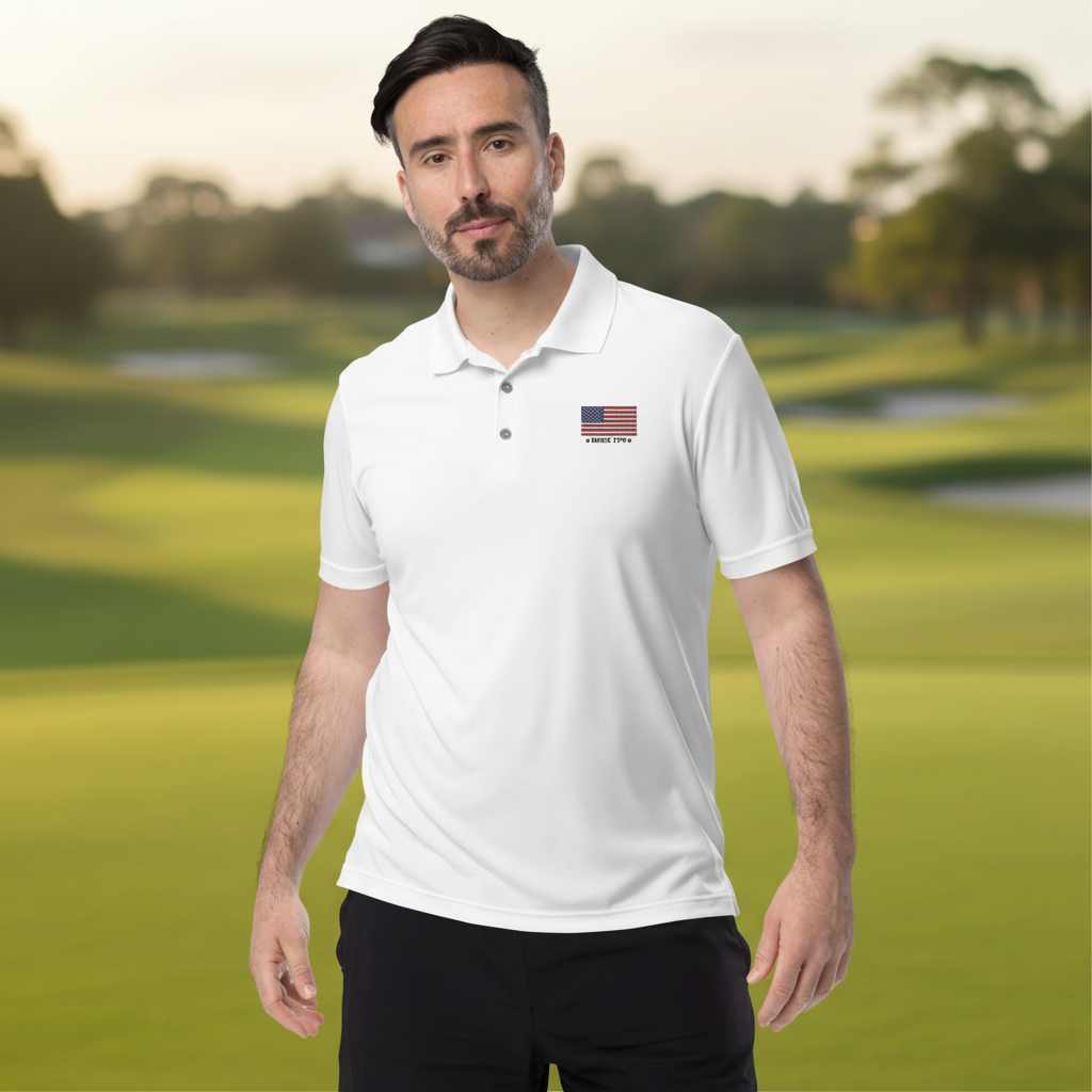 Walton & Johnson: American Flag Est. 1776 Polo - 4LibertyShop.com