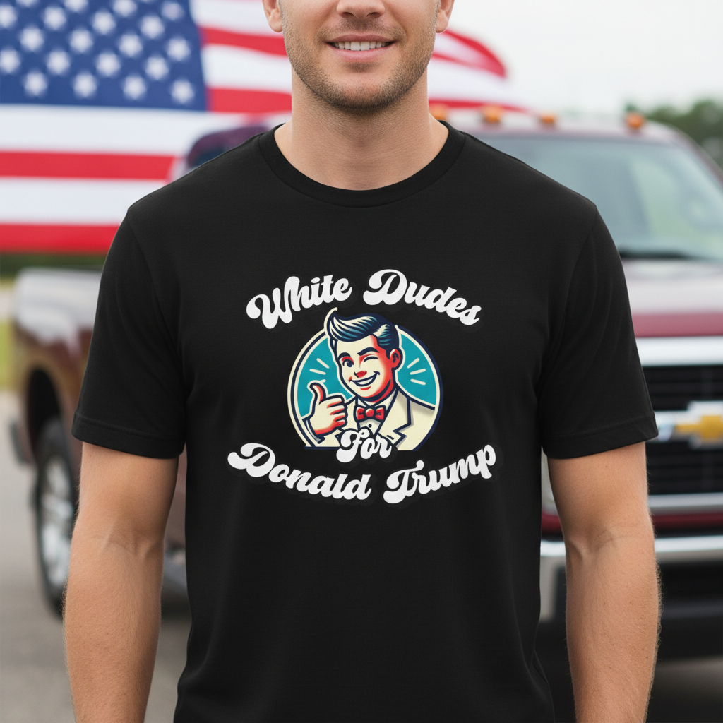 Walton & Johnson: White Dudes For Donald Trump T-Shirt - 4LibertyShop.com