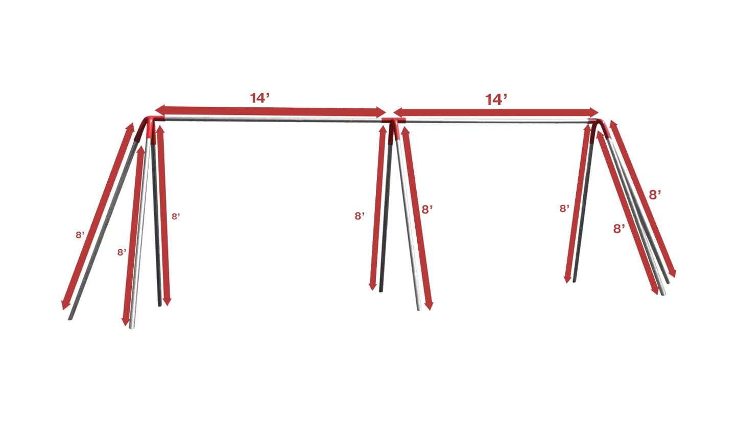 6 ft Commercial Tire Swing Set 2 Bay Heavy Duty