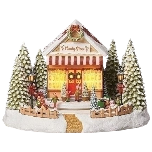 Musical Animated Lighted Candy Store – 8 Inch