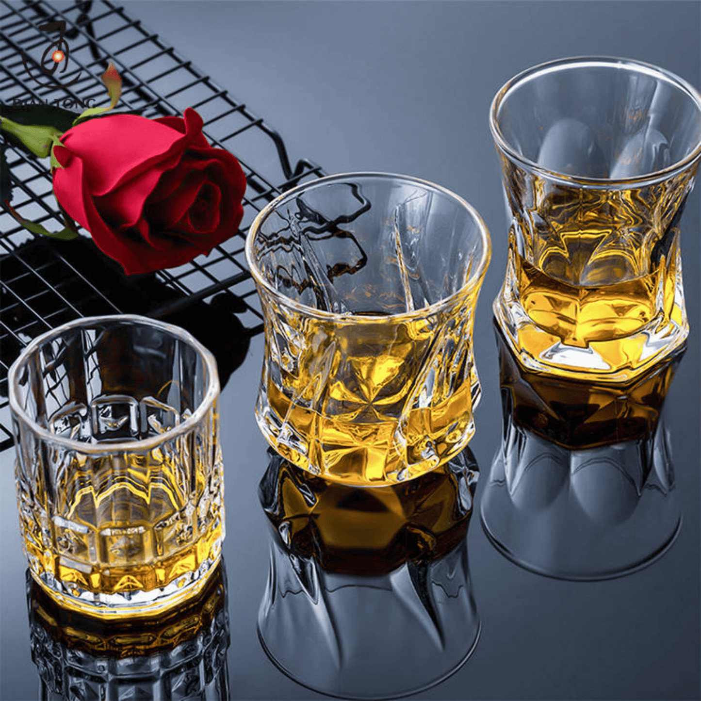Whiskey Glasses 9oz Premium Scotch Glasses Set of 2 - Old Fashioned Whiskey