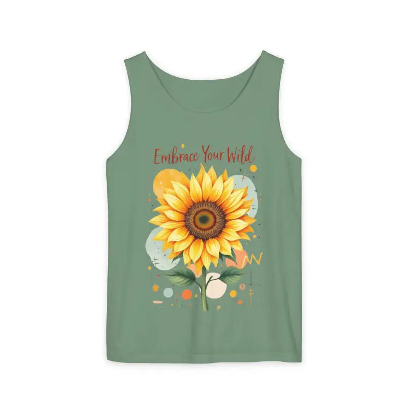 Ocean State Styles Tank Top Vibrant Sunflower Print