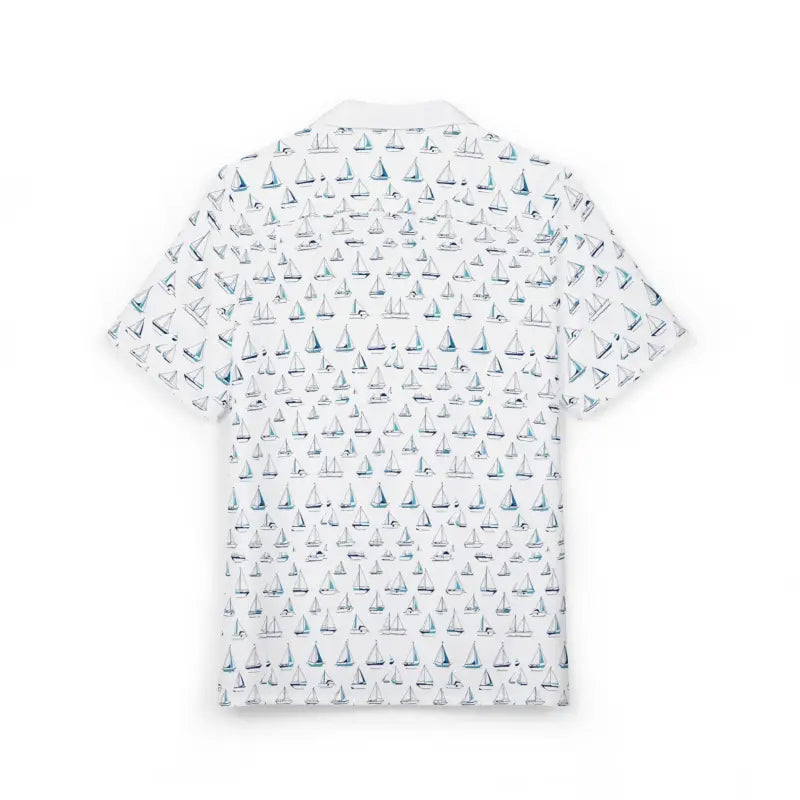 Ocean State Styles Shirt Sailboat Pattern Short Sleeve