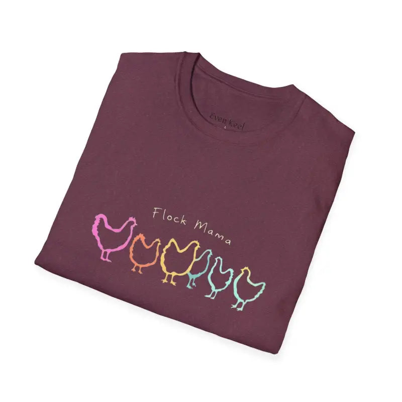Ocean State Styles Unisex T Shirt Flock Mama Chicken Graphic