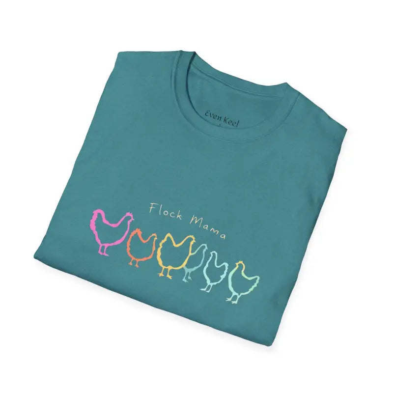 Ocean State Styles Unisex T Shirt Flock Mama Chicken Graphic