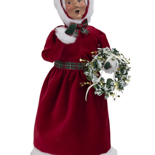 Red Velvet Mrs. Claus - 13 Inch