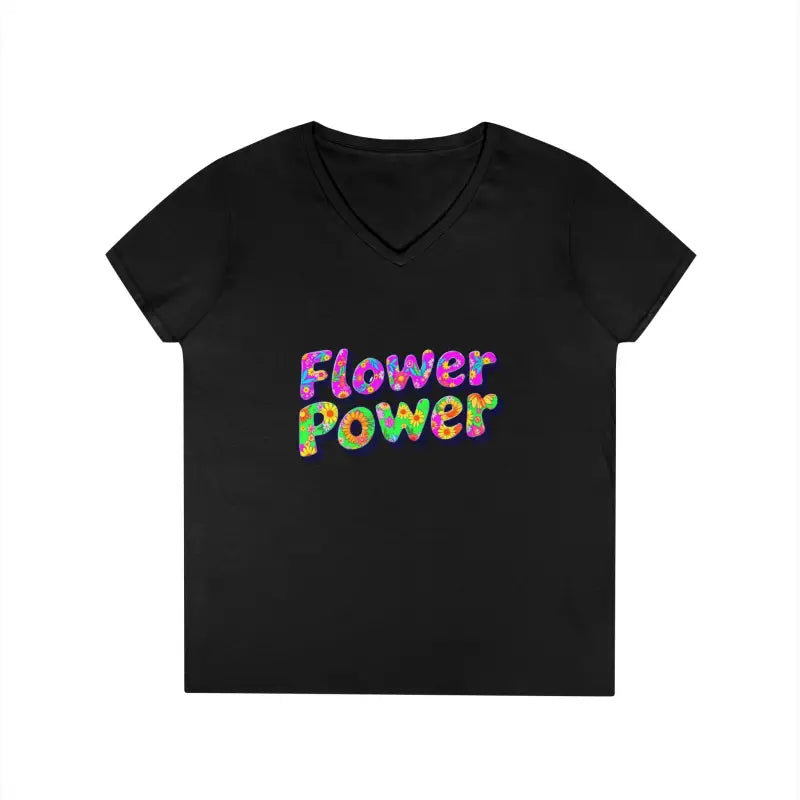 Ocean State Styles T Shirt Flower Power Women V Neck