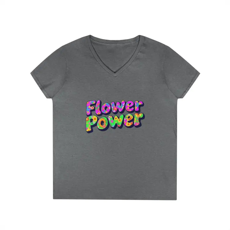 Ocean State Styles T Shirt Flower Power Women V Neck