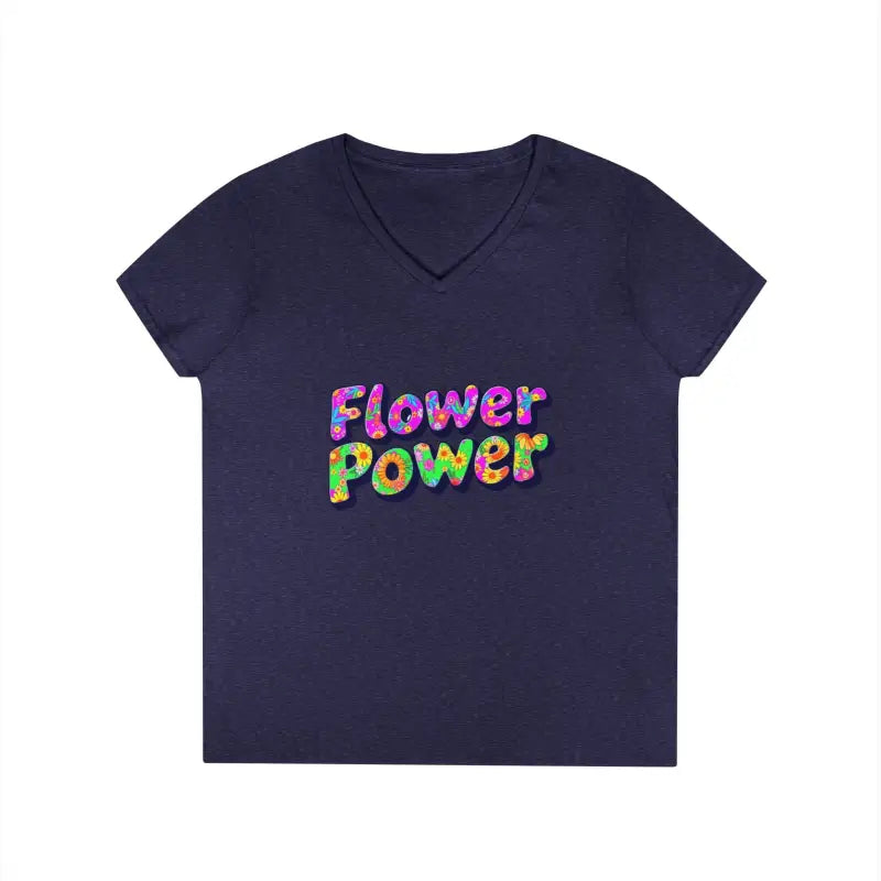 Ocean State Styles T Shirt Flower Power Women V Neck