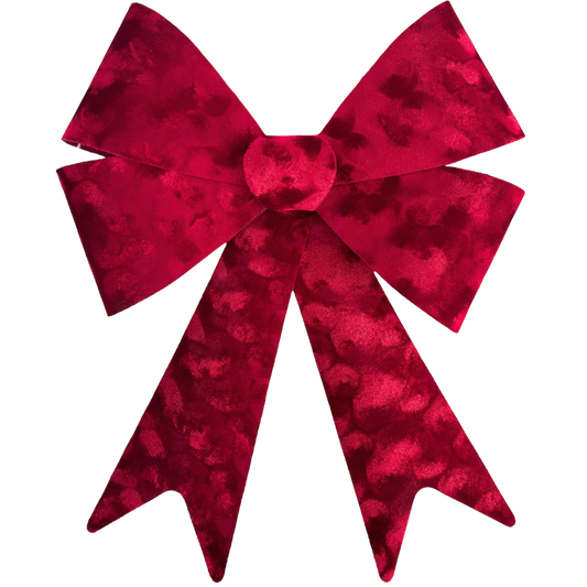 Elegant Luxury Deep Red Velour Bow