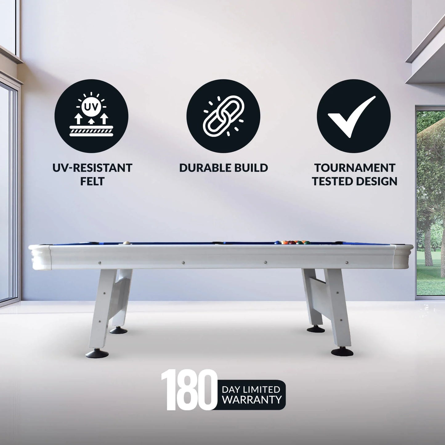 Hathaway Alpine 8-ft Outdoor Pool Table