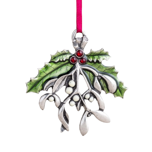 Mistletoe and Holly Ornament