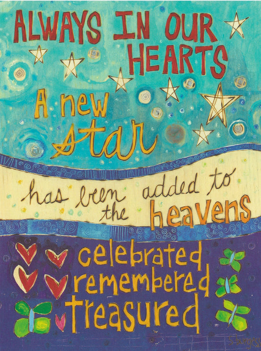 A New Star Has Been Added To The Heavens  - Sympathy Card