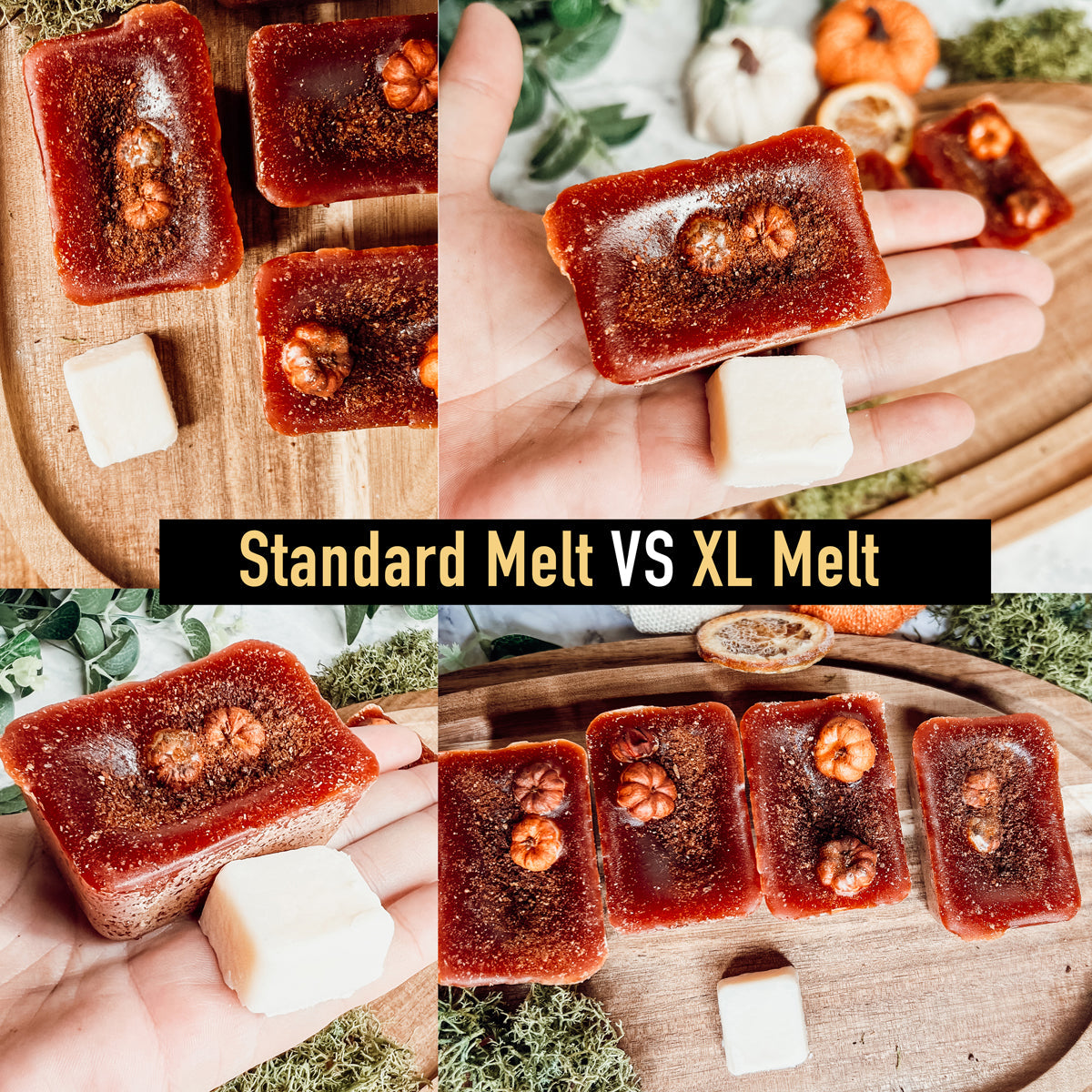 Wood Cabin XL Wax Melts - Natural Apple Walnut Cinnamon Nutmeg Bourbon Scent