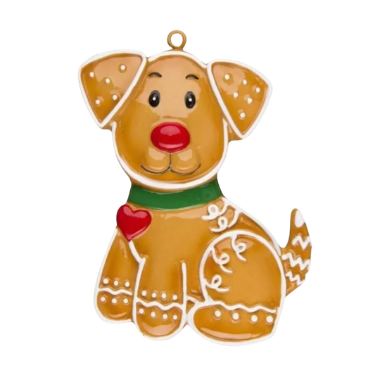 Gingerbread Dog Ornament
