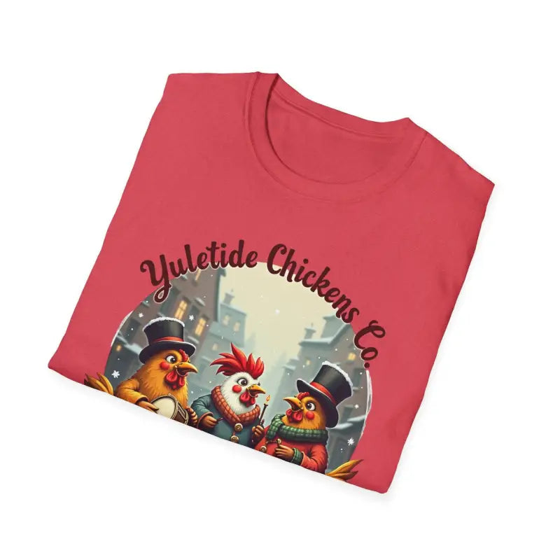 Ocean State Styles T Shirt Yuletide Chickens Design