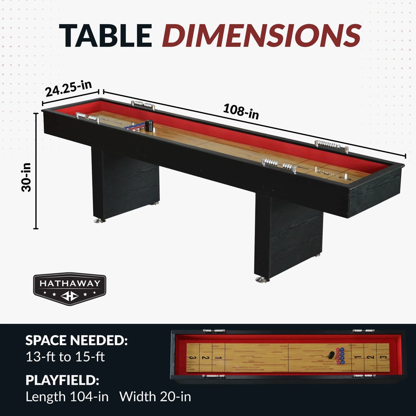 Hathaway Avenger 9-ft Shuffleboard Table