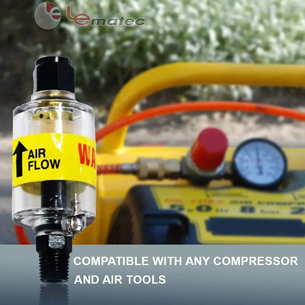 Professional Inline Air Compressor Filter - 150 PSI Oil & Water Separator with Auto Drain (ZN312)